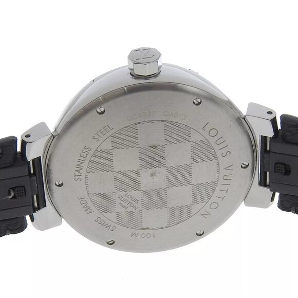 LOUIS VUITTON Tambour GM Watches QA073 blackDial Stainless Steel/Monogram ... - Picture 3 of 16